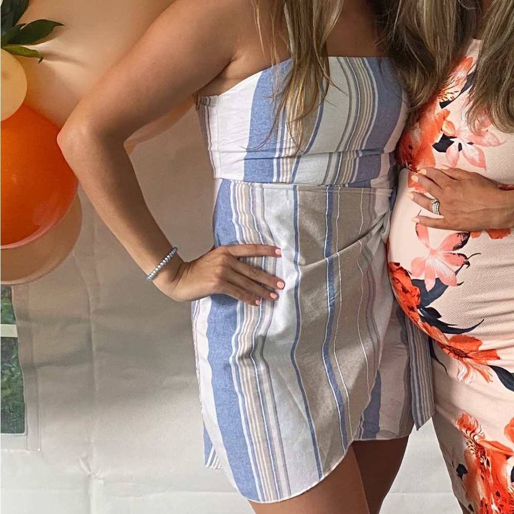 Linen mini dress